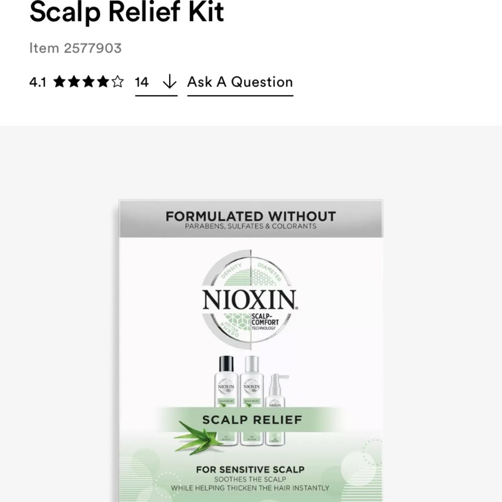 Nioxin Scalp Relief for Sensitive Scalp new in box